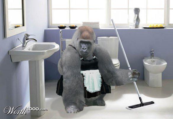 High Quality gorilla maid  Blank Meme Template
