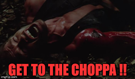get to the choppa | GET TO THE CHOPPA !! | image tagged in arnie,choppa | made w/ Imgflip meme maker