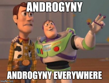 X, X Everywhere Meme | ANDROGYNY ANDROGYNY EVERYWHERE | image tagged in memes,x x everywhere | made w/ Imgflip meme maker