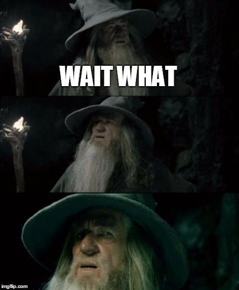 Confused Gandalf Meme | WAIT WHAT | image tagged in memes,confused gandalf | made w/ Imgflip meme maker