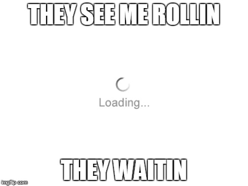 THEY SEE ME ROLLIN THEY WAITIN | image tagged in waiting,rolling,funny,memes | made w/ Imgflip meme maker