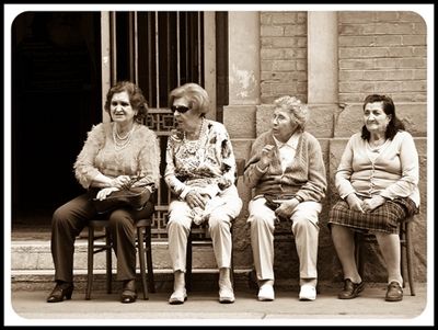 High Quality old ladies sitting and talking Blank Meme Template