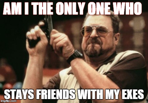 Am I The Only One Around Here Meme | AM I THE ONLY ONE WHO STAYS FRIENDS WITH MY EXES | image tagged in memes,am i the only one around here | made w/ Imgflip meme maker