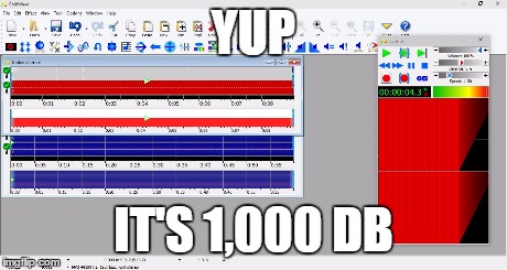 loud | YUP IT'S 1,000 DB | image tagged in dubstep,edm,soundcloud,ultra | made w/ Imgflip meme maker