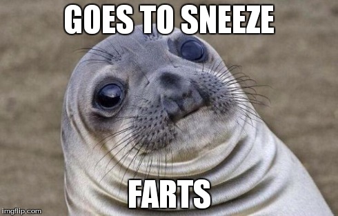 Awkward Moment Sealion | GOES TO SNEEZE FARTS | image tagged in memes,awkward moment sealion | made w/ Imgflip meme maker