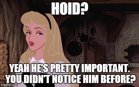 CONDESCENDING BEAUTY | HOID? YEAH HE'S PRETTY IMPORTANT. YOU DIDN'T NOTICE HIM BEFORE? | image tagged in condescending beauty | made w/ Imgflip meme maker