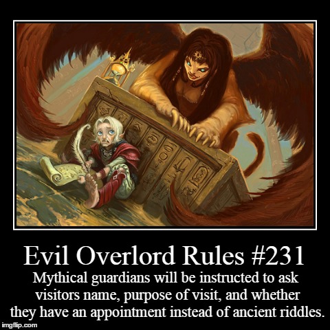 Rules 231 | image tagged in funny,demotivationals,evil overlord rules | made w/ Imgflip demotivational maker