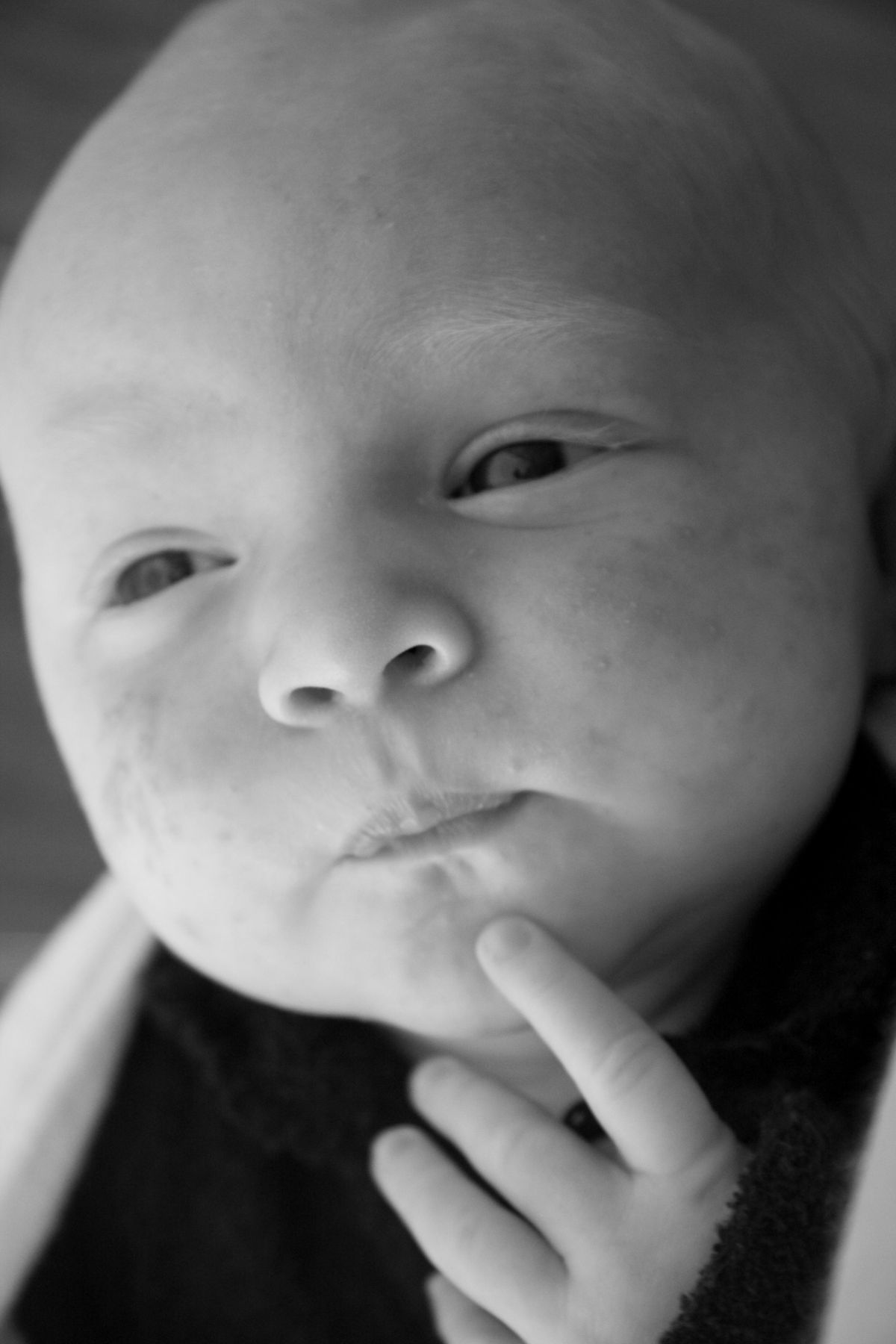 High Quality baby pondering Blank Meme Template