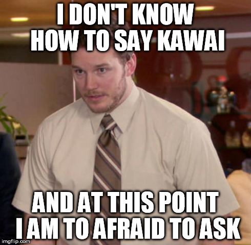 Afraid To Ask Andy Meme | I DON'T KNOW HOW TO SAY KAWAI AND AT THIS POINT I AM TO AFRAID TO ASK | image tagged in and at this point i am to afraid to ask | made w/ Imgflip meme maker