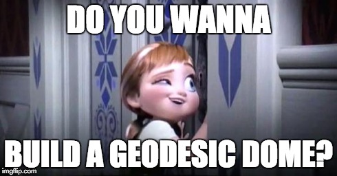 frozen little anna | DO YOU WANNA BUILD A GEODESIC DOME? | image tagged in frozen little anna | made w/ Imgflip meme maker