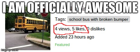 Got more likes than views | I AM OFFICIALLY AWESOME | image tagged in wtf,imgflip | made w/ Imgflip meme maker