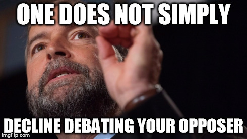 ONE DOES NOT SIMPLY DECLINE DEBATING YOUR OPPOSER | made w/ Imgflip meme maker