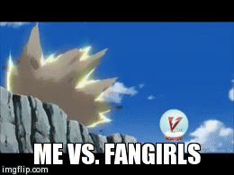i can't be friends with fangirls | image tagged in gifs,anime | made w/ Imgflip video-to-gif maker