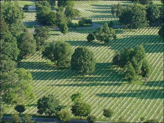 High Quality Arlington National Cemetery, aerial view Blank Meme Template