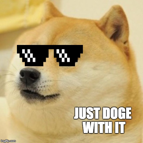 Doge Meme | JUST DOGE WITH IT | image tagged in memes,doge | made w/ Imgflip meme maker