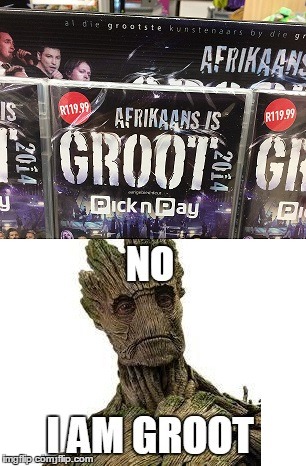 image tagged in groot,language | made w/ Imgflip meme maker