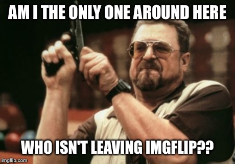 Am I The Only One Around Here | AM I THE ONLY ONE AROUND HERE WHO ISN'T LEAVING IMGFLIP?? | image tagged in memes,am i the only one around here | made w/ Imgflip meme maker