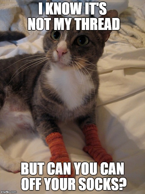 I KNOW IT'S NOT MY THREAD BUT CAN YOU CAN OFF YOUR SOCKS? | made w/ Imgflip meme maker