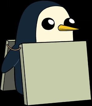 High Quality cute penguin sign Blank Meme Template