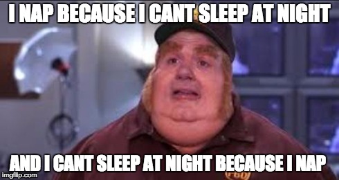 Fat Bastard | I NAP BECAUSE I CANT SLEEP AT NIGHT AND I CANT SLEEP AT NIGHT BECAUSE I NAP | image tagged in fat bastard,AdviceAnimals | made w/ Imgflip meme maker
