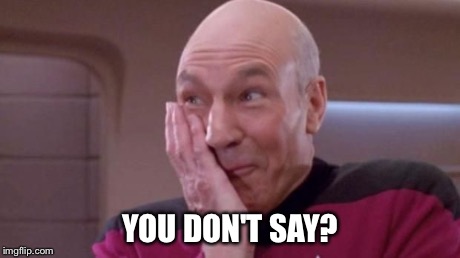 picard oops | YOU DON'T SAY? | image tagged in picard oops | made w/ Imgflip meme maker