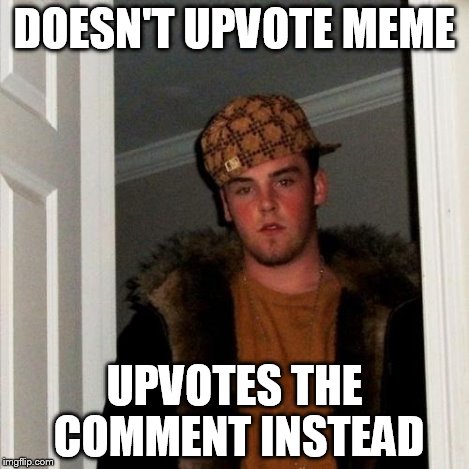 Scumbag Steve Meme | DOESN'T UPVOTE MEME UPVOTES THE COMMENT INSTEAD | image tagged in memes,scumbag steve | made w/ Imgflip meme maker