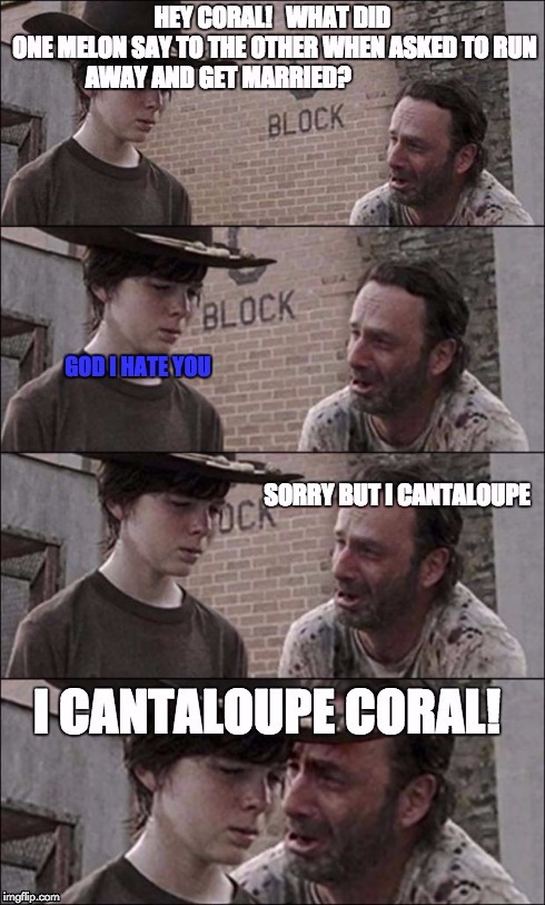 Ricks melons  | image tagged in memes,rick and carl,the walking dead coral,rick and carl long | made w/ Imgflip meme maker