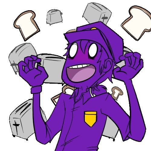 Purple man loves his toast Blank Meme Template