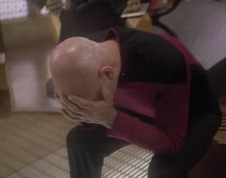 doubleface palm Picard Blank Meme Template