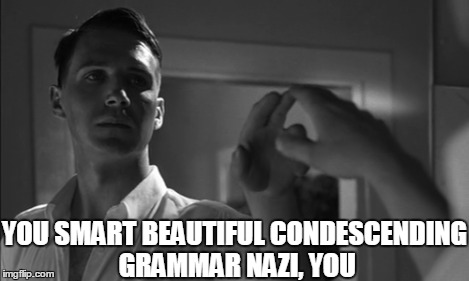 YOU SMART BEAUTIFUL CONDESCENDING GRAMMAR NAZI, YOU | made w/ Imgflip meme maker