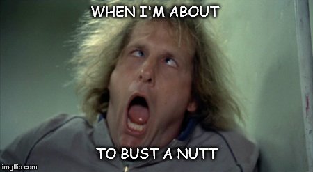 Scary Harry Meme | WHEN I'M ABOUT TO BUST A NUTT | image tagged in memes,scary harry | made w/ Imgflip meme maker