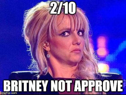 What Did You Just? | 2/10 BRITNEY NOT APPROVE | image tagged in what did you just | made w/ Imgflip meme maker