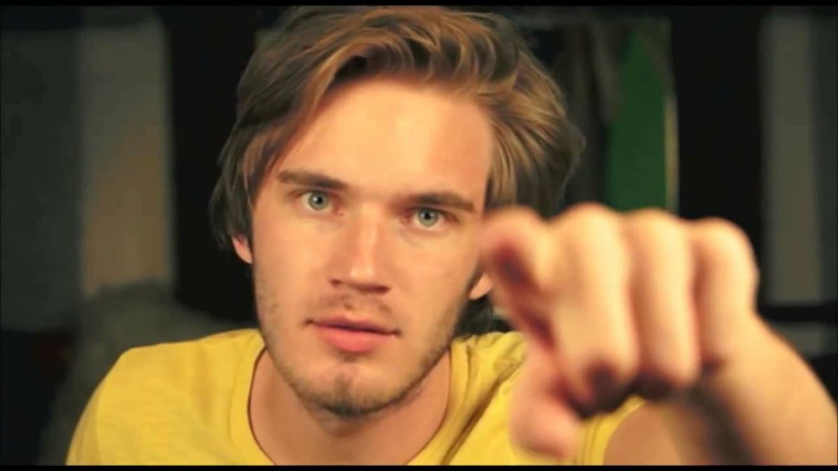 High Quality Pewdiepie pointing Blank Meme Template