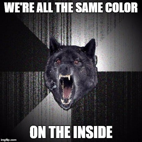 WE'RE ALL THE SAME COLOR ON THE INSIDE | made w/ Imgflip meme maker