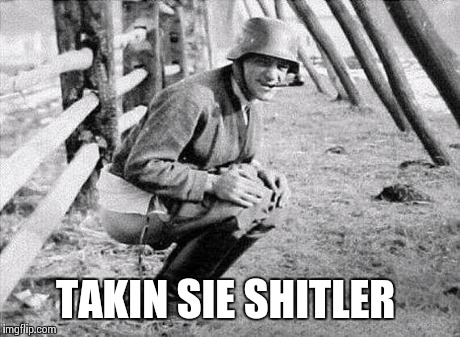 Nazi Droppin Heat | TAKIN SIE SHITLER | image tagged in poop | made w/ Imgflip meme maker