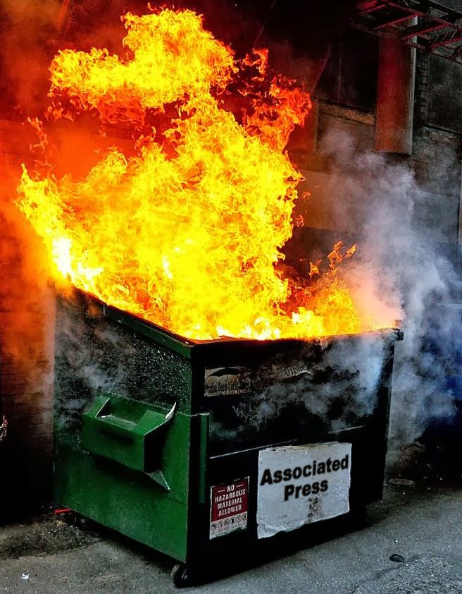 dumpster fire Blank Meme Template