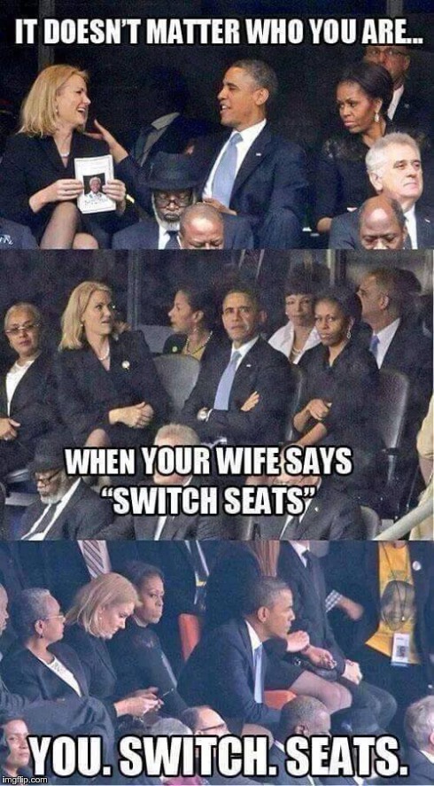 Most Powerful? :P | image tagged in obama,wife,obama with wife not bad | made w/ Imgflip meme maker