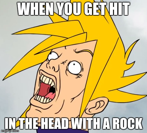 WHEN YOU GET HIT IN THE HEAD WITH A ROCK | image tagged in denzel | made w/ Imgflip meme maker