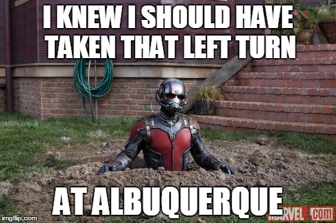 Too easy! | I KNEW I SHOULD HAVE TAKEN THAT LEFT TURN AT ALBUQUERQUE | image tagged in funny | made w/ Imgflip meme maker