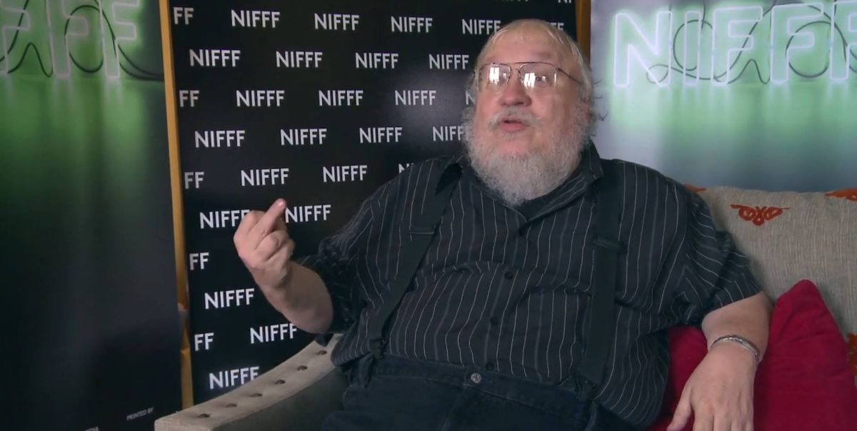 High Quality George RR Martin - Middle Finger Blank Meme Template