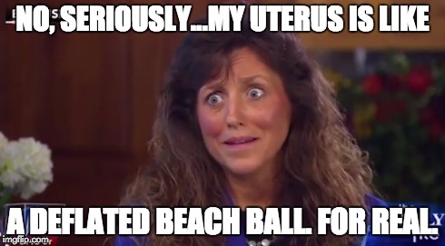 duggar | NO, SERIOUSLY...MY UTERUS IS LIKE A DEFLATED BEACH BALL. FOR REAL. | image tagged in duggar | made w/ Imgflip meme maker