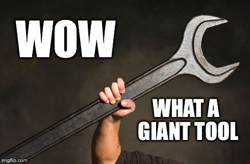 What a Giant Tool | WOW WHAT A GIANT TOOL | image tagged in giant tool,tool,troll | made w/ Imgflip meme maker