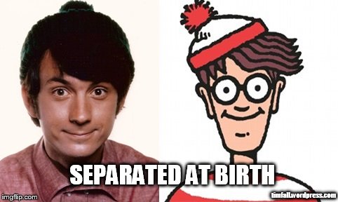 Mike and Waldo | SEPARATED AT BIRTH timfall.wordpress.com | image tagged in mike nesmith,where's waldo,separated at birth | made w/ Imgflip meme maker