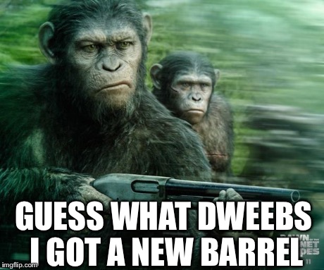 Donkey Kong Country: Tropical Warefare | GUESS WHAT DWEEBS I GOT A NEW BARREL | image tagged in donkey kong country tropical warefare | made w/ Imgflip meme maker