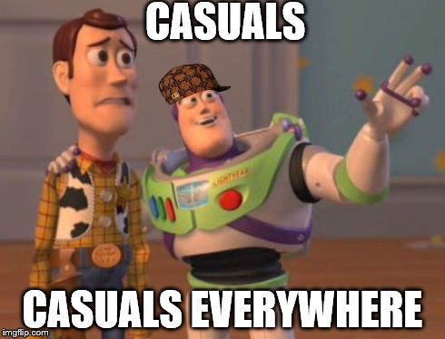 X, X Everywhere | CASUALS CASUALS EVERYWHERE | image tagged in memes,x x everywhere,scumbag,super smash bros | made w/ Imgflip meme maker