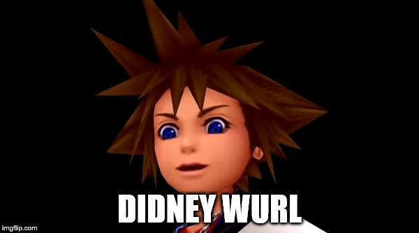 DIDNEY WURL | image tagged in kingdom hearts | made w/ Imgflip meme maker