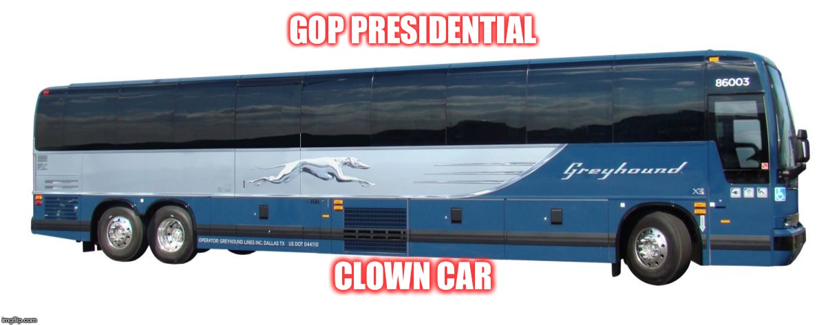 GOP Candidate Clown Car | GOP PRESIDENTIAL CLOWN CAR | image tagged in gop candidate clown car | made w/ Imgflip meme maker