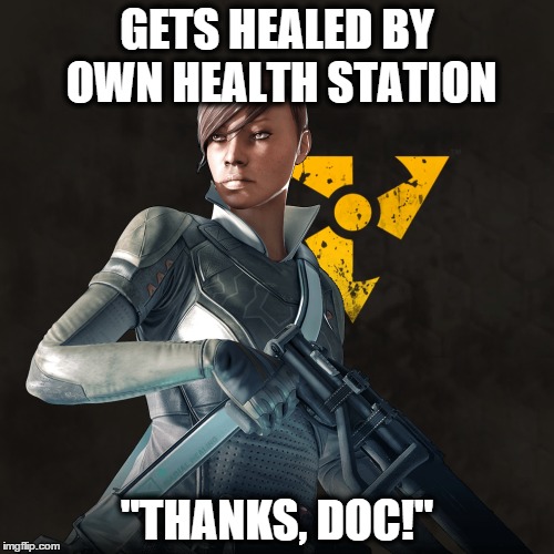 GETS HEALED BY OWN HEALTH STATION "THANKS, DOC!" | made w/ Imgflip meme maker