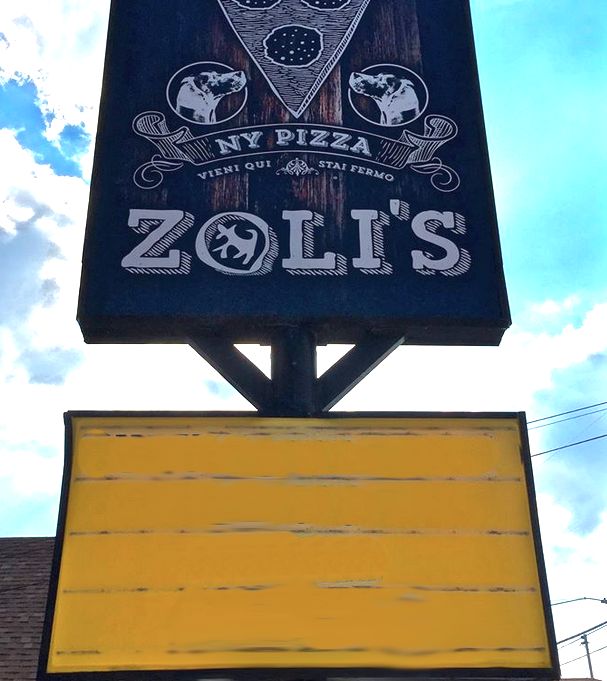 High Quality Zoli's Pizza Sign Blank Meme Template