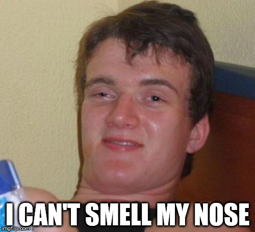10 Guy Meme | I CAN'T SMELL MY NOSE | image tagged in memes,10 guy | made w/ Imgflip meme maker